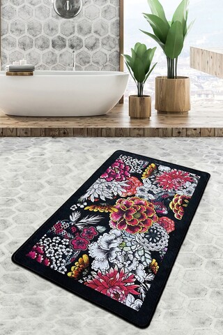 Covoras de baie, L'essentiel Maison, Floreale Djt (70 x 120), 70x120 cm, Poliester, Multicolor