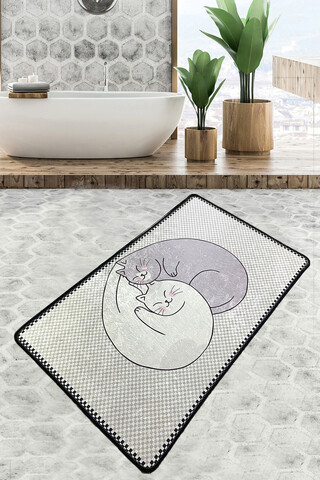 Covoras de baie, L'essentiel Maison, Katt, Poliester, Multicolor