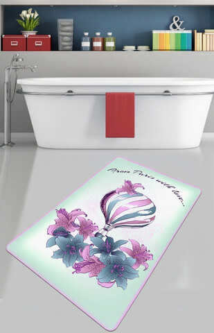 Covoras de baie, L'essentiel Maison, Purple Balloon (80 x 100), 80x100 cm, Poliester, Multicolor