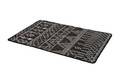 Covoras de baie, L'essentiel Maison, Straordinario Black Djt 80x100, 80x100 cm, Negru / Antracit / Alb