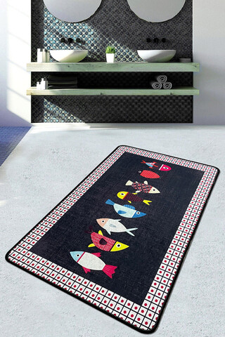 Covoras de baie, L'essentiel Maison, Swing of Fish Djt (80 x 100), 80x100 cm, Multicolor