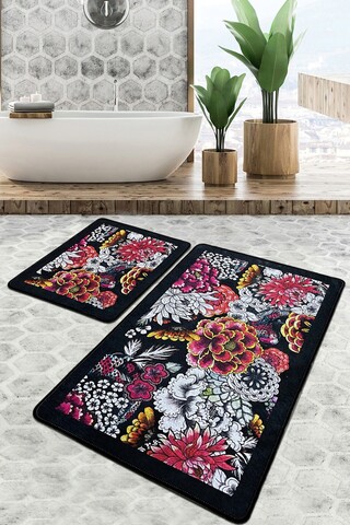 Set covorase de baie, L'essentiel Maison, Floreale Djt, Poliester, Multicolor