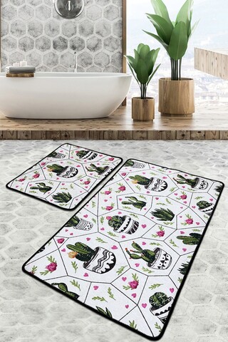 Set covorase de baie, L'essentiel Maison, Glauce Djt, Poliester, Multicolor