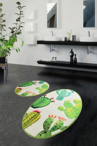 Set covorase de baie, L'essentiel Maison, Kaktüs Djt, Multicolor