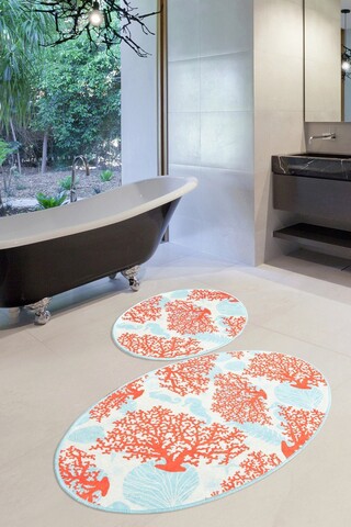 Set covorase de baie, L'essentiel Maison, Moss Djt, Multicolor
