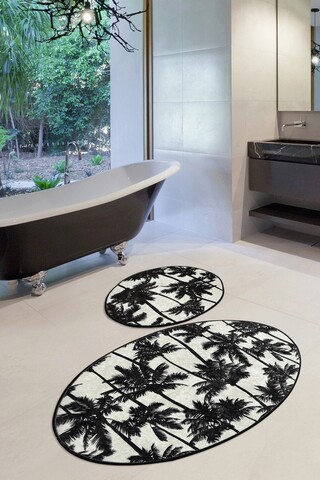 Set covorase de baie, L'essentiel Maison, Palm Djt, Multicolor