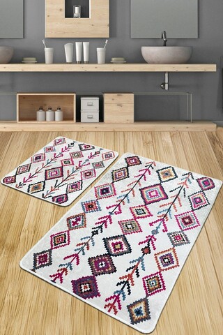 Set covorase de baie, L'essentiel Maison, Raje Djt, Poliester, Multicolor