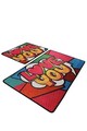Set covorase de baie, L'essentiel Maison, Red Love, Multicolor