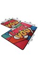 Set covorase de baie, L'essentiel Maison, Red Love, Multicolor