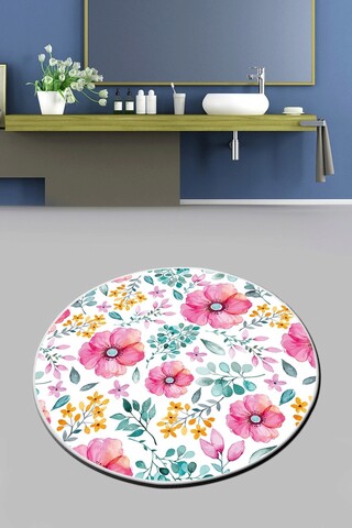 Covoras de baie, L'essentiel Maison, Azalea (100 x 100), 100x100 cm, Poliester, Multicolor