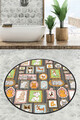 Covoras de baie, L'essentiel Maison, Callatte Circle Djt 100, Multicolor