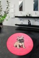 Covoras de baie, L'essentiel Maison, Pink Pug Djt (100 cm), Multicolor