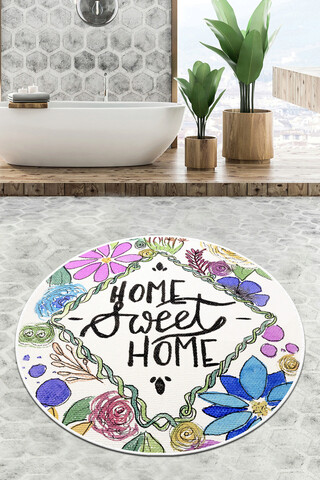 Covoras de baie, L'essentiel Maison, Topiary Circle Djt 100, Multicolor