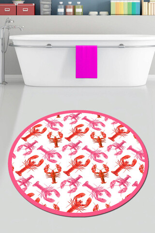 Covoras de baie, L'essentiel Maison, Homard Djt (100 cm), Poliester, Multicolor