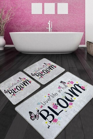 Set covorase de baie, L'essentiel Maison, Bloom Djt, Poliester, Multicolor