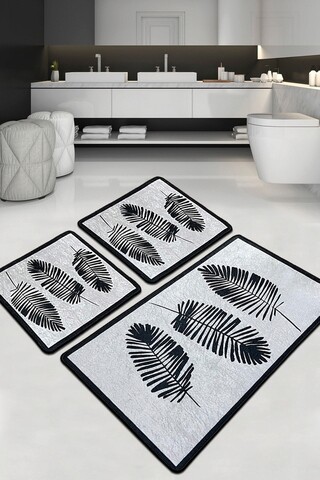 Set covorase de baie, L'essentiel Maison, Hoja Djt, Poliester, Multicolor