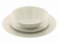 Serviciu de masa 18 piese Linear, Duo, portelan, alb