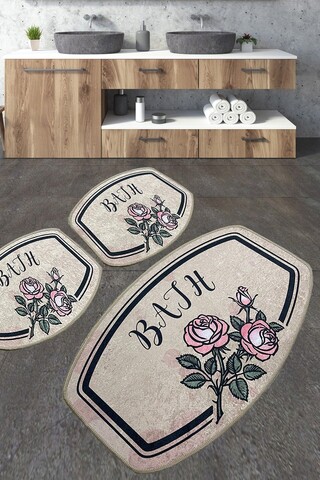 Set covorase de baie, L'essentiel Maison, Mand, Poliester, Multicolor