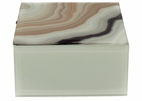 Cutie pentru bijuterii Hebe, Duo, sticla, portocaliu