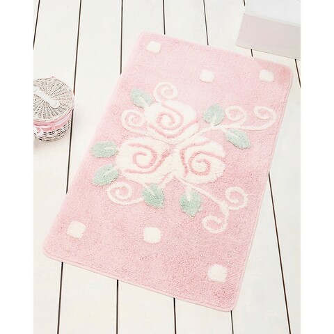 Covoras de baie, Chilai, Jardin, 60x100 cm, Acril, Multicolor