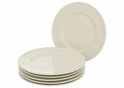 Set farfurii  6 piese Cassette, Duo, 21.2 cm, portelan, alb