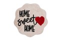 Covoras de baie, Chilai, Home Sweet Home, Acril, Alb