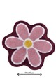 Covoras de baie, Chilai Home, Flower, Acril, Multicolor