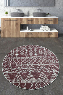 Rosu claret;Alb, 160x160 cm