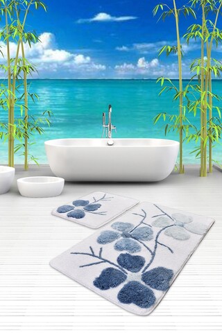 Set covoraș de baie acrilic, L'essentiel Maison, Kırcicegi, Acril, Multicolor