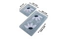 Set covorase de baie 2 piese, Chilai Home, Daisy, Acril, Multicolor