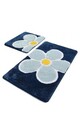 Set covorase de baie 2 piese, Chilai Home, Flower, Acril, Multicolor