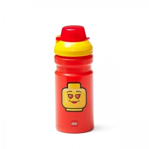 Sticla de apa Girl, LEGO, 390 ml, polipropilena, rosu