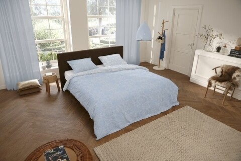 Lenjerie de pat pentru doua persoane Descanso Selma, 100% bumbac satinat, 3 piese, multicolor