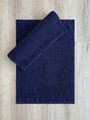 Set covorase de baie, L'essentiel Maison, Capa, Bumbac, Albastru inchis