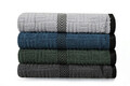 Set prosoape de baie 4 piese, Cotton Box, JAKARLI HAVLU SETI ROAD ASORTI-2, Bumbac, Albastru / Albastru închis / Verde / Antracit