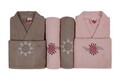 Set de baie Family, Cotton Box, Nakışlı Aile, Bumbac, Pulbere / Bej