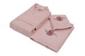 Set de baie Family, Cotton Box, Nakışlı Aile, Bumbac, Pulbere / Bej