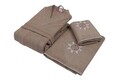 Set de baie Family, Cotton Box, Nakışlı Aile, Bumbac, Pulbere / Bej