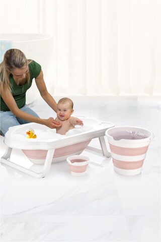 Set cada pentru bebelusi, L'essentiel Maison, Kvts1, Alb/Roz