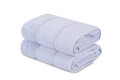 Set prosoape de baie 2 piese, Hobby, Daniela, Microbumbac, Albastru deschis