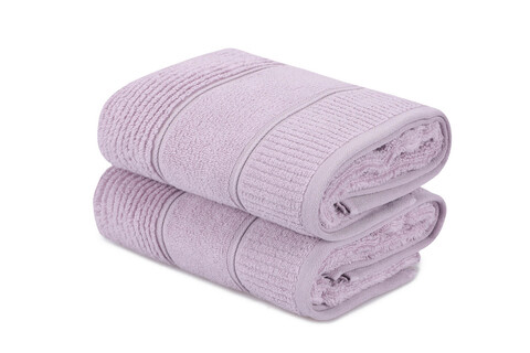 Set prosoape de baie 2 piese, Hobby, Daniela, Microbumbac, Lila