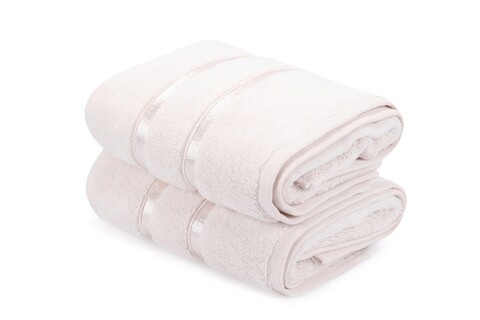 Set prosoape de baie 2 piese, Hobby, Dolce, Microbumbac, Galben deschis