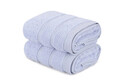 Set prosoape de baie 2 piese, Hobby, Arella, Microbumbac, Albastru deschis