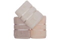 Set prosoape de baie 3 piese, Hobby, Dolce, Microbumbac, Galben deschis / Liliac deschis / Somon