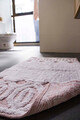 Covoras de baie, Irya Home, Sherry, 70x110 cm, Bumbac, Roz prafuit