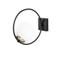 Lampa de perete Opviq Dolunay, E27, 100 W, 28x31 cm, alb/negru