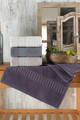 Set prosoape de baie 4 piese, Şaheser, Aria, Bumbac, Violet / Gri / Alb / Crem