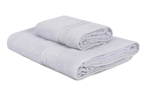 Set prosoape de baie 2 piese, Whitney, Dora, Bumbac, Gri