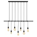 Candelabru Opviq Salkim, 120x180 cm, 7 x E27, 40W, negru