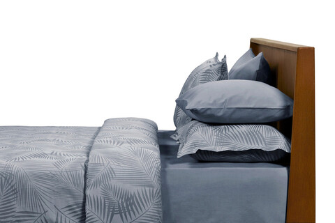 Cuvertura matlasata dubla, Palm King - Blue, L'appartement , Bumbac